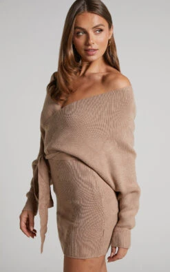 Showpo Dont Fall Down Knit Dress In Camel -Showpo Women's Clothing Store DONT FALL DOWN KNIT DRESS IN CAMEL 6