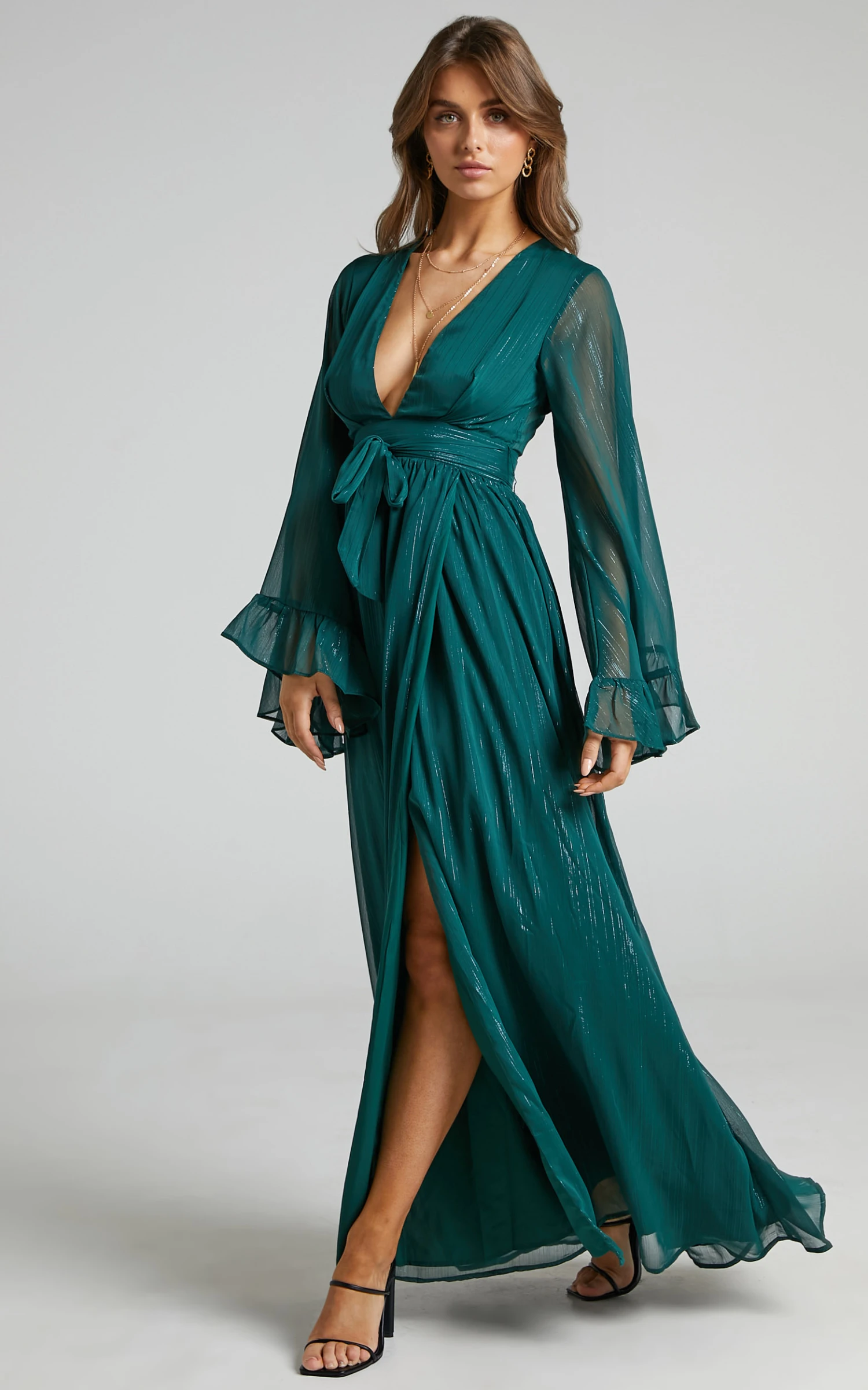 Showpo Dangerous Woman Maxi Dress In Emerald 4 Showpo Dangerous Woman Maxi Dress In Emerald - Image 4