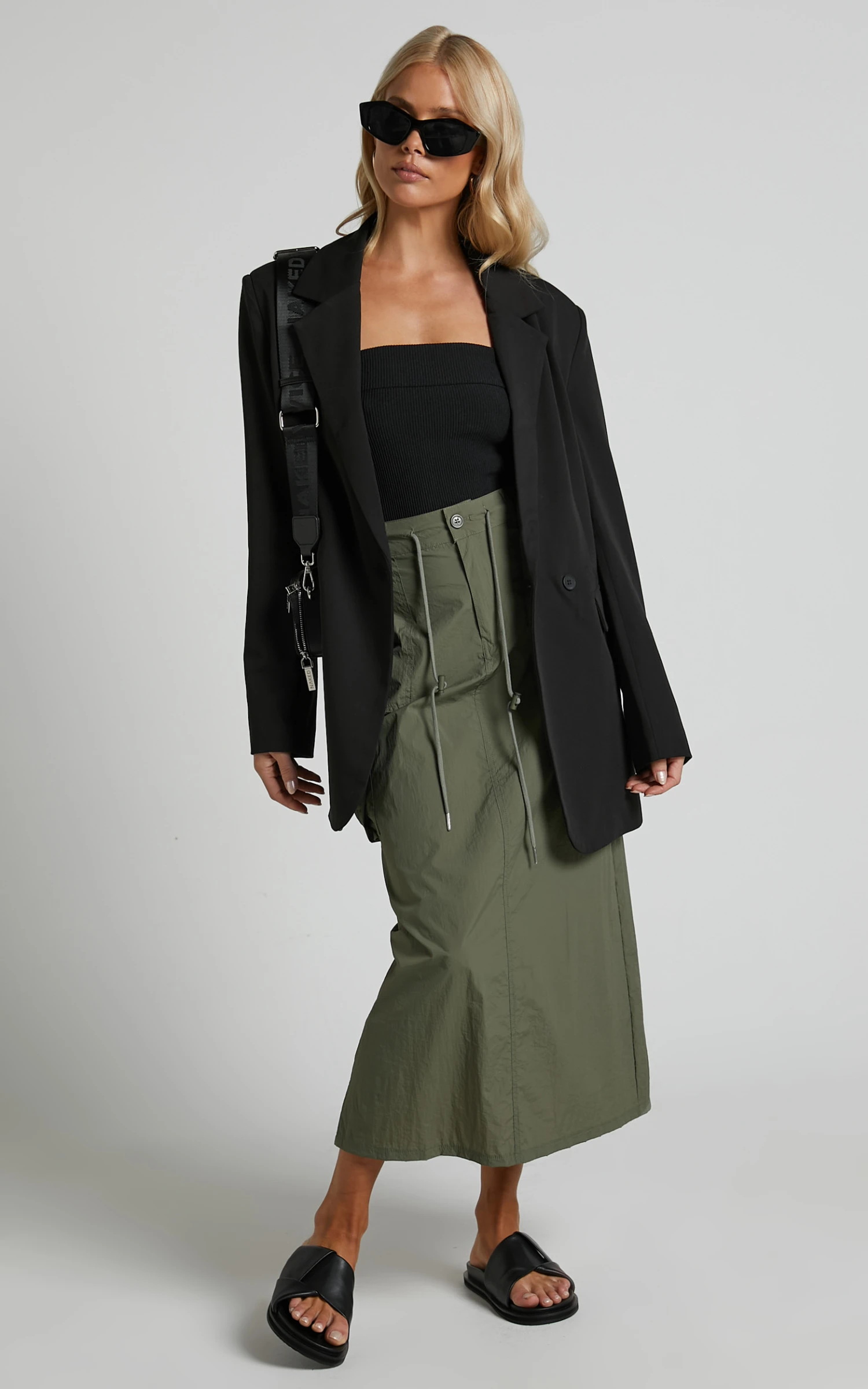 Showpo Daylon Top - Strapless Rib Knit Bandeau Top In Black 7 Showpo Daylon Top - Strapless Rib Knit Bandeau Top In Black - Image 7