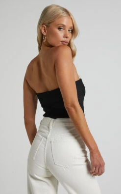 Showpo Daylon Top - Strapless Rib Knit Bandeau Top In Black 16 Showpo Daylon Top - Strapless Rib Knit Bandeau Top In Black -Showpo Women's Clothing Store Daylon Top Strapless Rib Knit Bandeau Top in Black 8