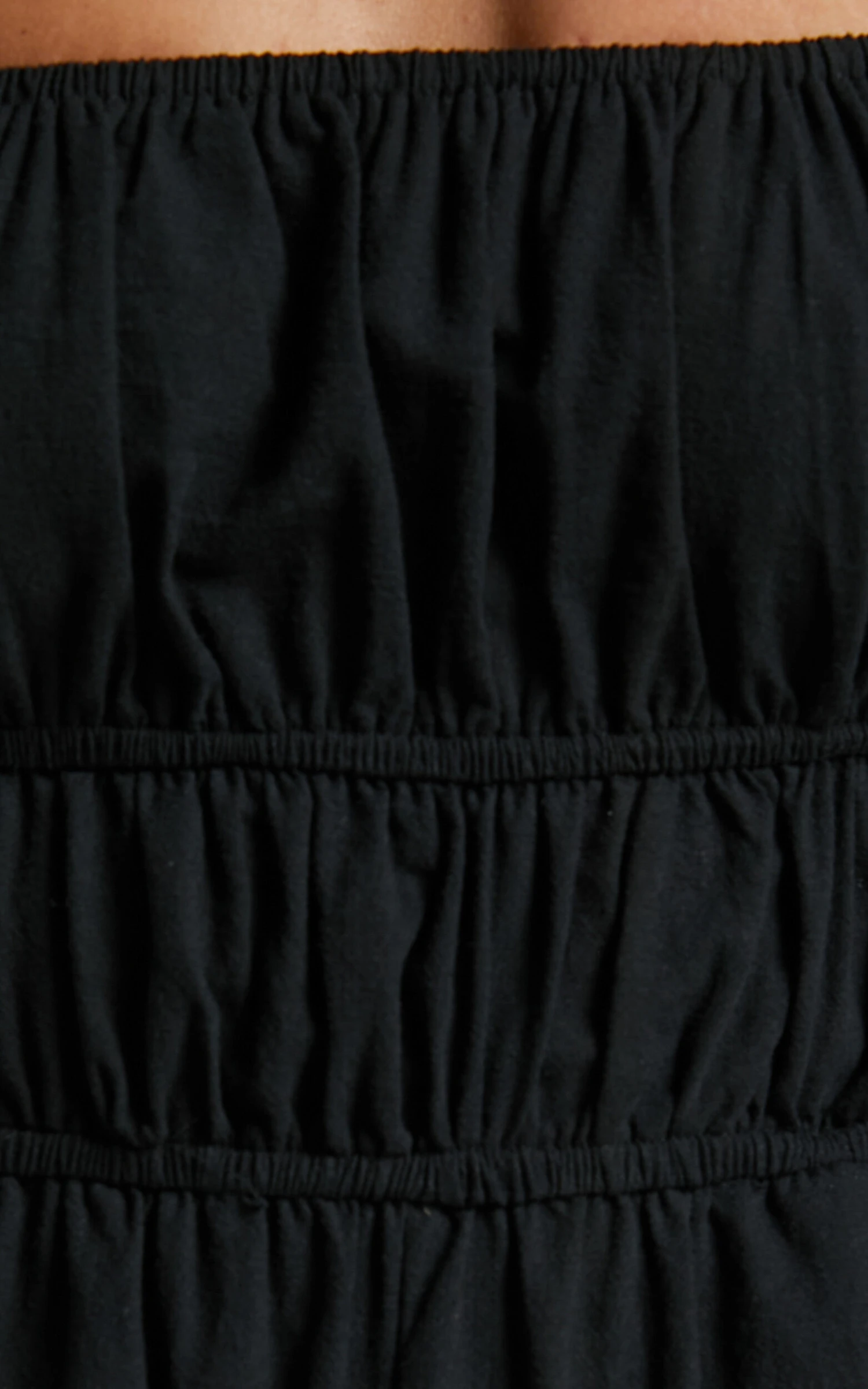 Showpo Delmore Off Shoulder Ruched Bodice Wide Leg Jumpsuit In Black 7 Showpo Delmore Off Shoulder Ruched Bodice Wide Leg Jumpsuit In Black - Image 7