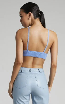 Showpo Dilyenne Mid Waist Straight Leg Faux Leather Pants In Blue -Showpo Women's Clothing Store Dilyenne High Waist Straight Leg Pants in Blue 2528SB20010022092529 4