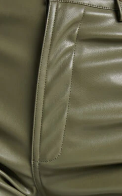Showpo Dilyenne Mid Waist Straight Leg Faux Leather Pants In Olive -Showpo Women's Clothing Store Dilyenne Pants in Olive Leatherette 2528SB20010022042529 10