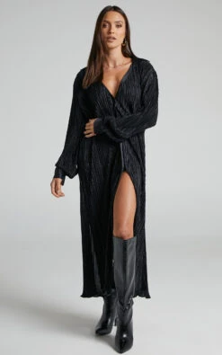 Showpo Donelli Plisse Oversized Collared Shirt Midi Dress In Black 9 Showpo Donelli Plisse Oversized Collared Shirt Midi Dress In Black -Showpo Women's Clothing Store Donelli Plisse Oversized Collared Shirt Midi Dress in Black 2528SD22040148042529 7