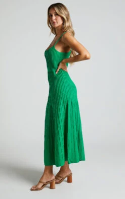 Showpo Donissa Midi Dress - Panelled Knit Dress In Green 10 Showpo Donissa Midi Dress - Panelled Knit Dress In Green -Showpo Women's Clothing Store Donissa Midi Dress Panelled Knit Dress in Green 3