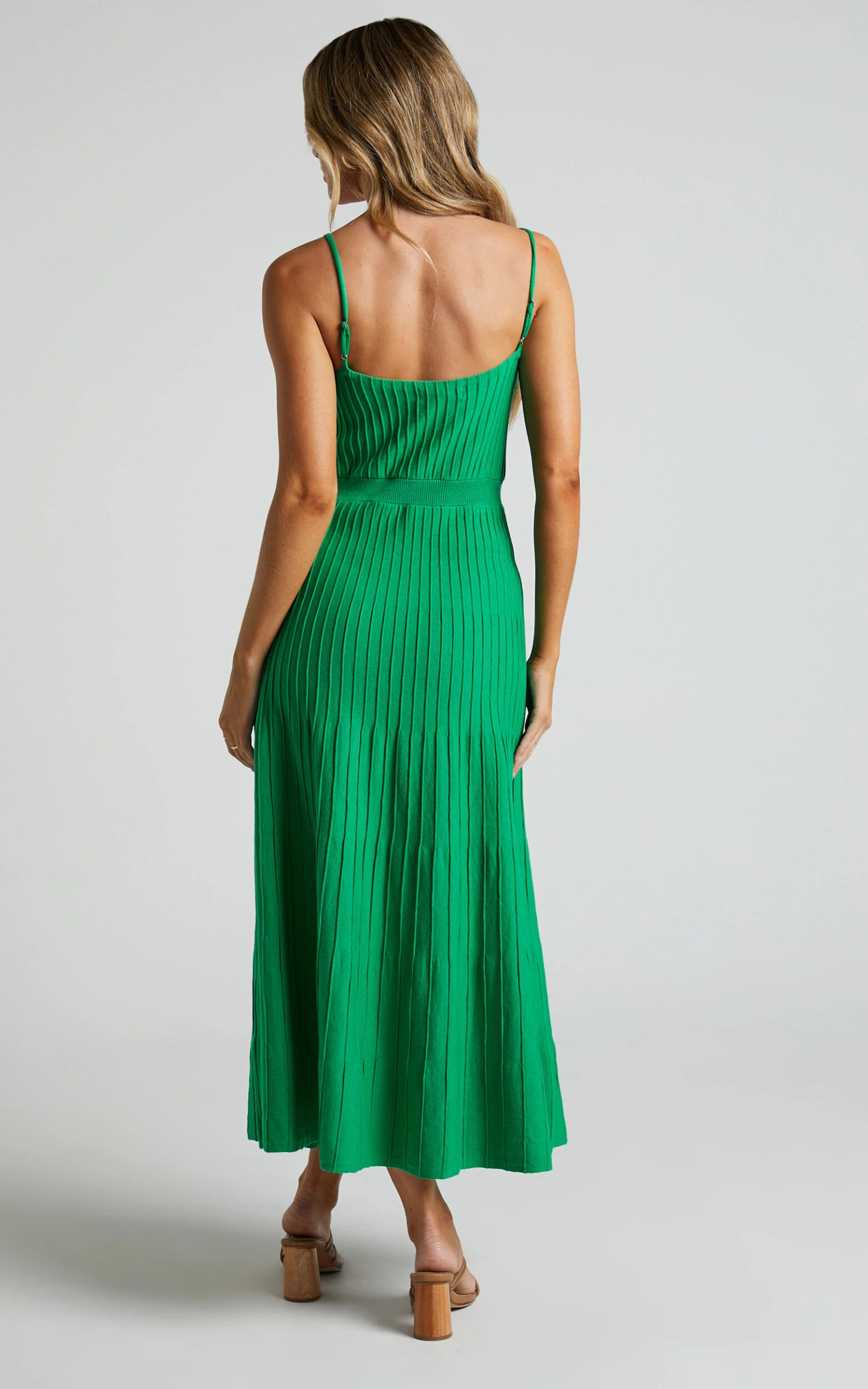 Showpo Donissa Midi Dress - Panelled Knit Dress In Green 6 Showpo Donissa Midi Dress - Panelled Knit Dress In Green - Image 6