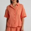 Showpo Donita Button Up Shirt In Sherbet