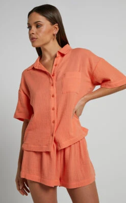 Showpo Donita Button Up Shirt In Sherbet 15 Showpo Donita Button Up Shirt In Sherbet -Showpo Women's Clothing Store Donita Button up Shirt in Sherbet 8