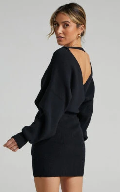 Showpo Dont Fall Down Knit Dress In Black 25 Showpo Dont Fall Down Knit Dress In Black -Showpo Women's Clothing Store Dont Fall Down Knit Dress In black 14462B Black 6