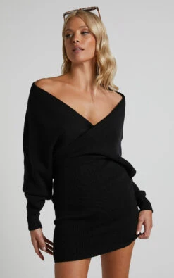 Showpo Dont Fall Down Knit Dress In Black 16 Showpo Dont Fall Down Knit Dress In Black -Showpo Women's Clothing Store Dont Fall Down Knit Dress in Black 3