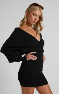 Showpo Dont Fall Down Knit Dress In Black 19 Showpo Dont Fall Down Knit Dress In Black -Showpo Women's Clothing Store Dont Fall Down Knit Dress in Black 7