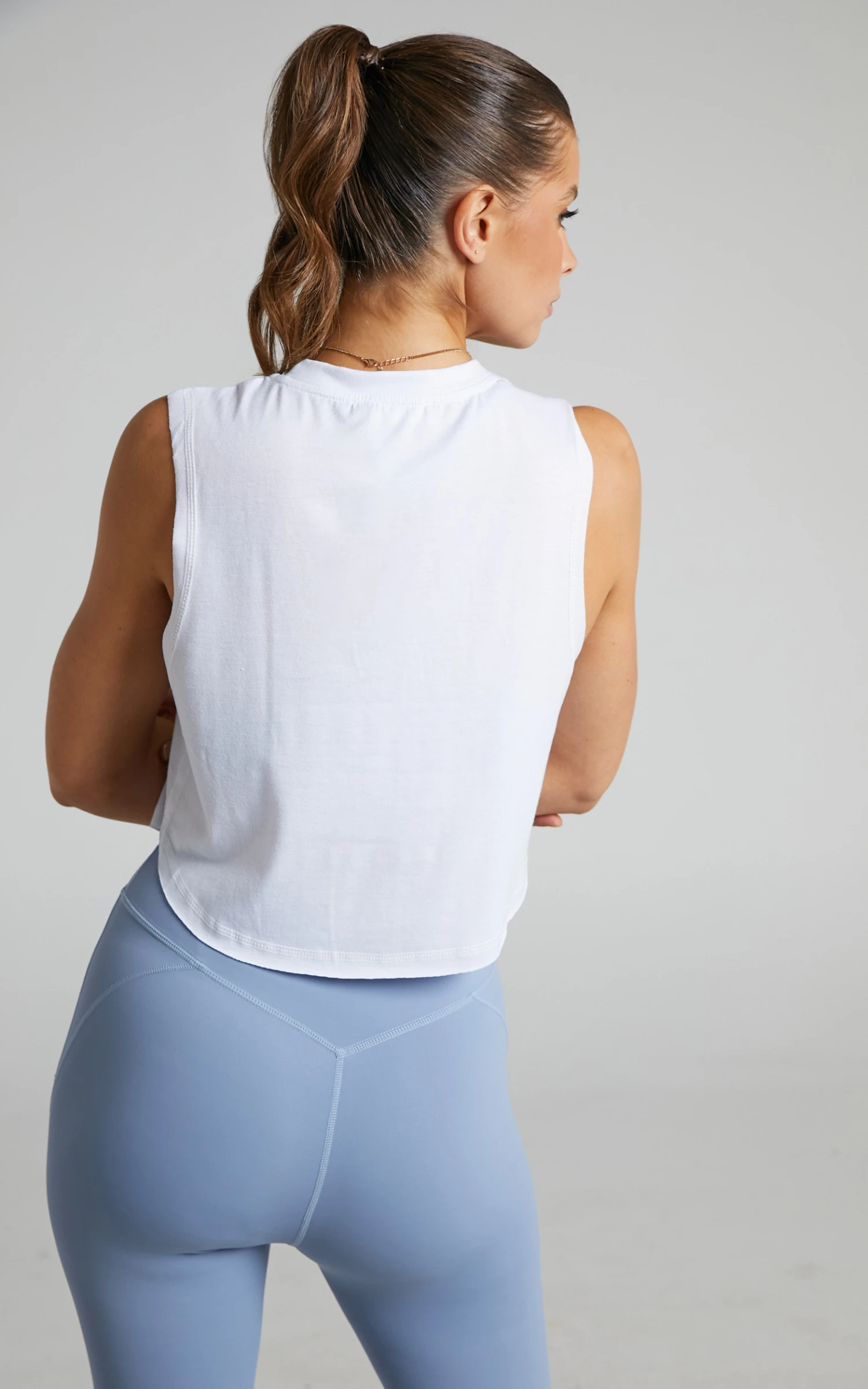 Showpo Elena Mid Length Tank In White 5 Showpo Elena Mid Length Tank In White - Image 5