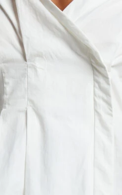 Showpo Elenina Shirt - Long Sleeve Pleat Waist Shirt In White -Showpo Women's Clothing Store Elenina Shirt Long Sleeve Pleat Waist Shirt in White 9