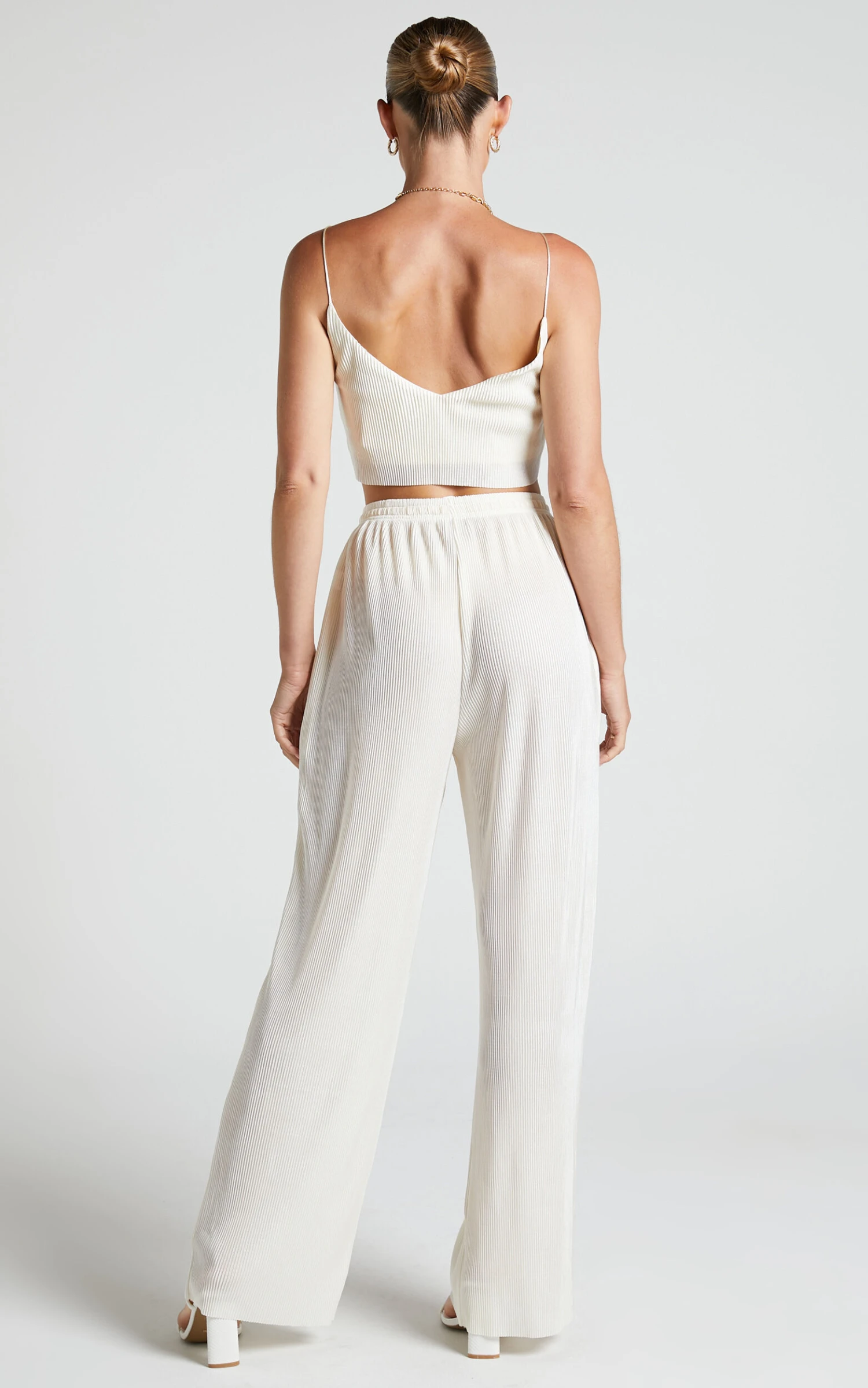 Showpo Elowen Two Piece Set - Plisse Crop Top And Relaxed Wide Leg Pants In Cream 7 Showpo Elowen Two Piece Set - Plisse Crop Top And Relaxed Wide Leg Pants In Cream - Image 7