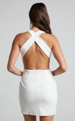 Showpo Emiko Open Back Bodycon Mini Dress In White 16 Showpo Emiko Open Back Bodycon Mini Dress In White -Showpo Women's Clothing Store Emiko open back bodycon mini dress in White 6