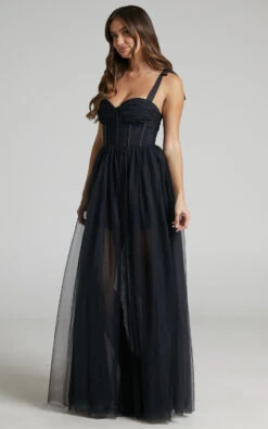 Showpo Emmary Bustier Bodice Tulle Gown In Black 9 Showpo Emmary Bustier Bodice Tulle Gown In Black -Showpo Women's Clothing Store Emmary Bustier Bodice Tulle Gown in Black 2528SD21100090022529 2