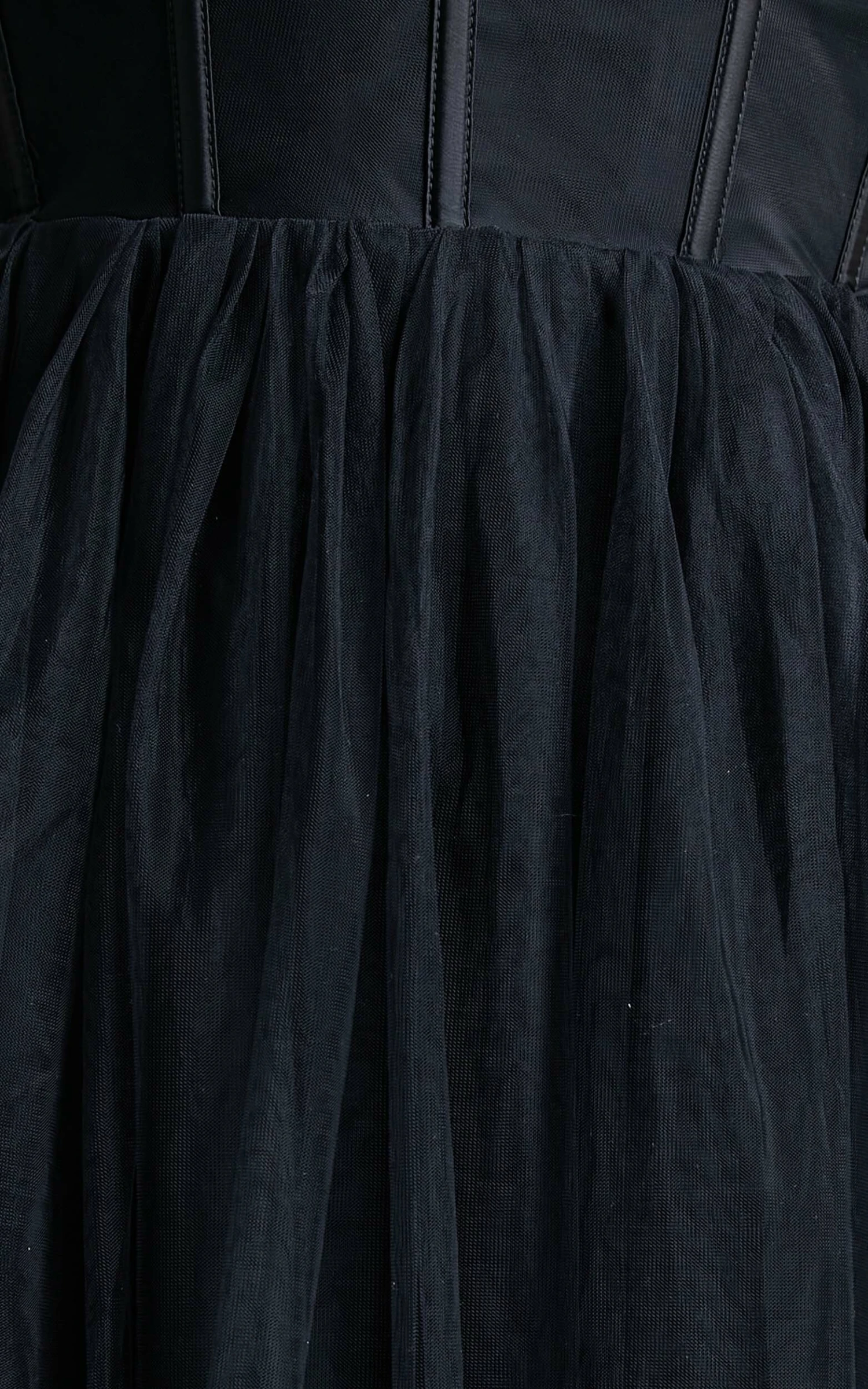 Showpo Emmary Bustier Bodice Tulle Gown In Black 6 Showpo Emmary Bustier Bodice Tulle Gown In Black - Image 6