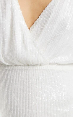 Showpo Erine Long Sleeve Sequin Dress In White 13 Showpo Erine Long Sleeve Sequin Dress In White -Showpo Women's Clothing Store Erine Long Sleeve Sequin Dress in White 2528SD21060040052529 9