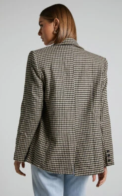 Showpo Erlinda Shoulder Pad Houndstooth Blazer In Multi 18 Showpo Erlinda Shoulder Pad Houndstooth Blazer In Multi -Showpo Women's Clothing Store Erlinda Shoulder Pad Houndstooth Blazer in Multi 4