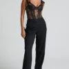 Showpo Ernez High Waisted Tailored Straight Pants In Black