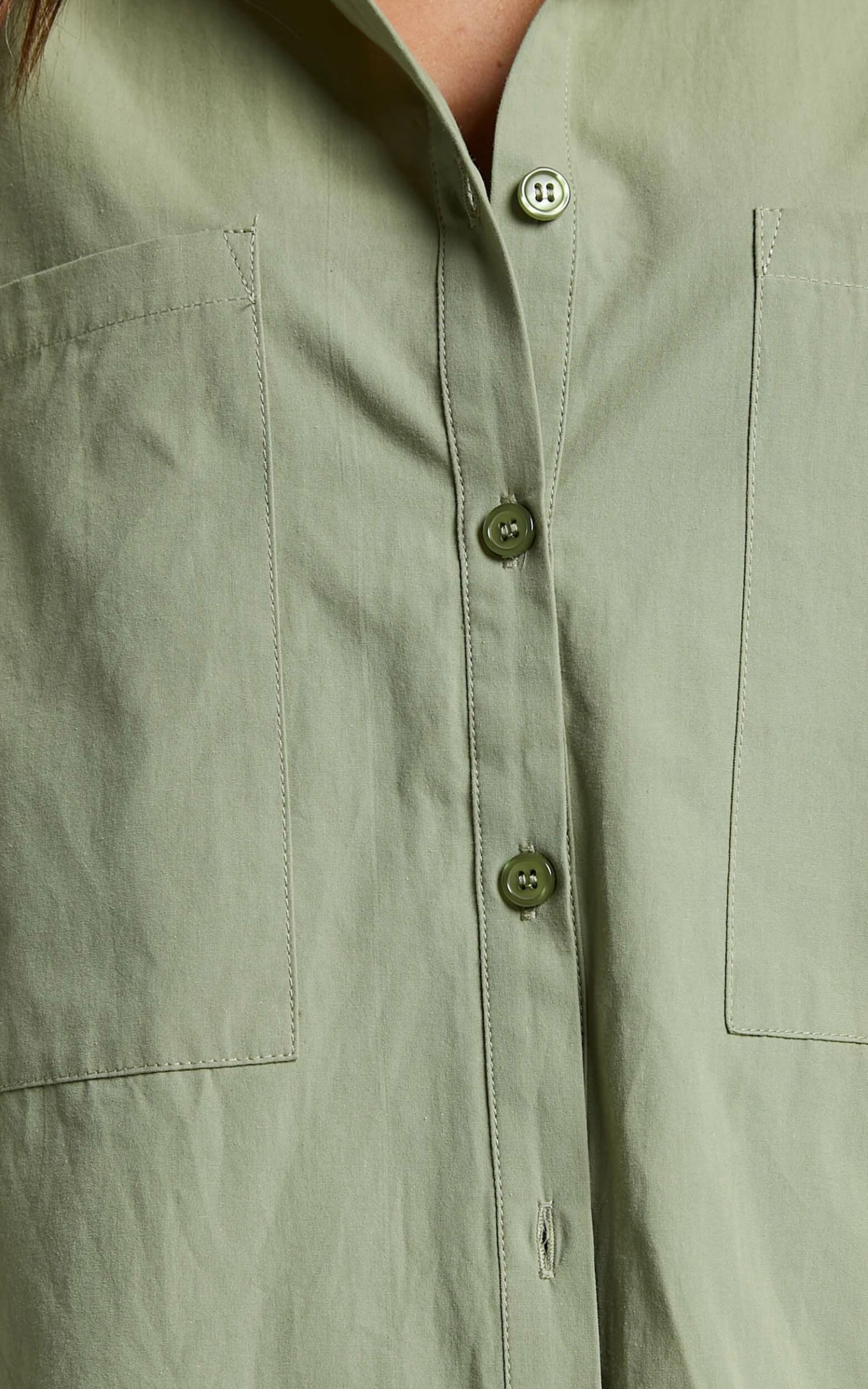 Showpo Evanlyn Split Cuff Shirt In Sage 9 Showpo Evanlyn Split Cuff Shirt In Sage - Image 9