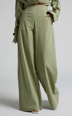 Showpo Evanlyn High Waisted Wide Leg Pants In Sage 12 Showpo Evanlyn High Waisted Wide Leg Pants In Sage -Showpo Women's Clothing Store Evanlyn Wide Leg Pants in Sage 1