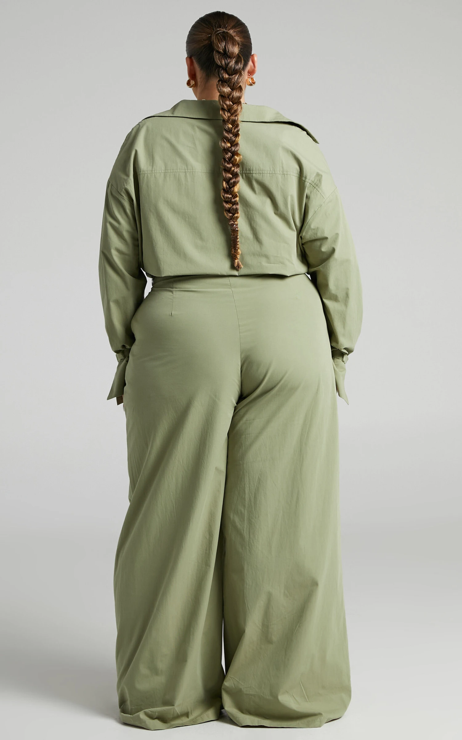 Showpo Evanlyn High Waisted Wide Leg Pants In Sage 8 Showpo Evanlyn High Waisted Wide Leg Pants In Sage - Image 8