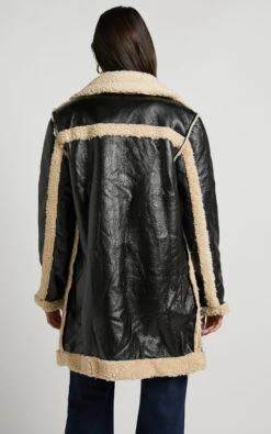 Showpo Ezra Shearling Aviator Jacket In Black -Showpo Women's Clothing Store Ezra Shearlin Aviator Jacket in Black 7