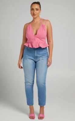 Showpo Evangie Double Strap Peplum Top In Pink 12 Showpo Evangie Double Strap Peplum Top In Pink -Showpo Women's Clothing Store FABRIC MIKAYLA X LUCY X ANTHONY 17.11.2146485