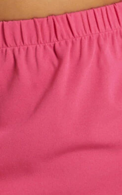 Showpo Lerah Elastic Waist Midi Skirt In Hot Pink -Showpo Women's Clothing Store Fabric 16