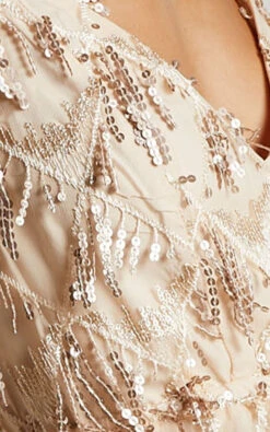 Showpo Khrizza Sequin Gathered Mini Dress In Gold 17 Showpo Khrizza Sequin Gathered Mini Dress In Gold -Showpo Women's Clothing Store Fabric 3