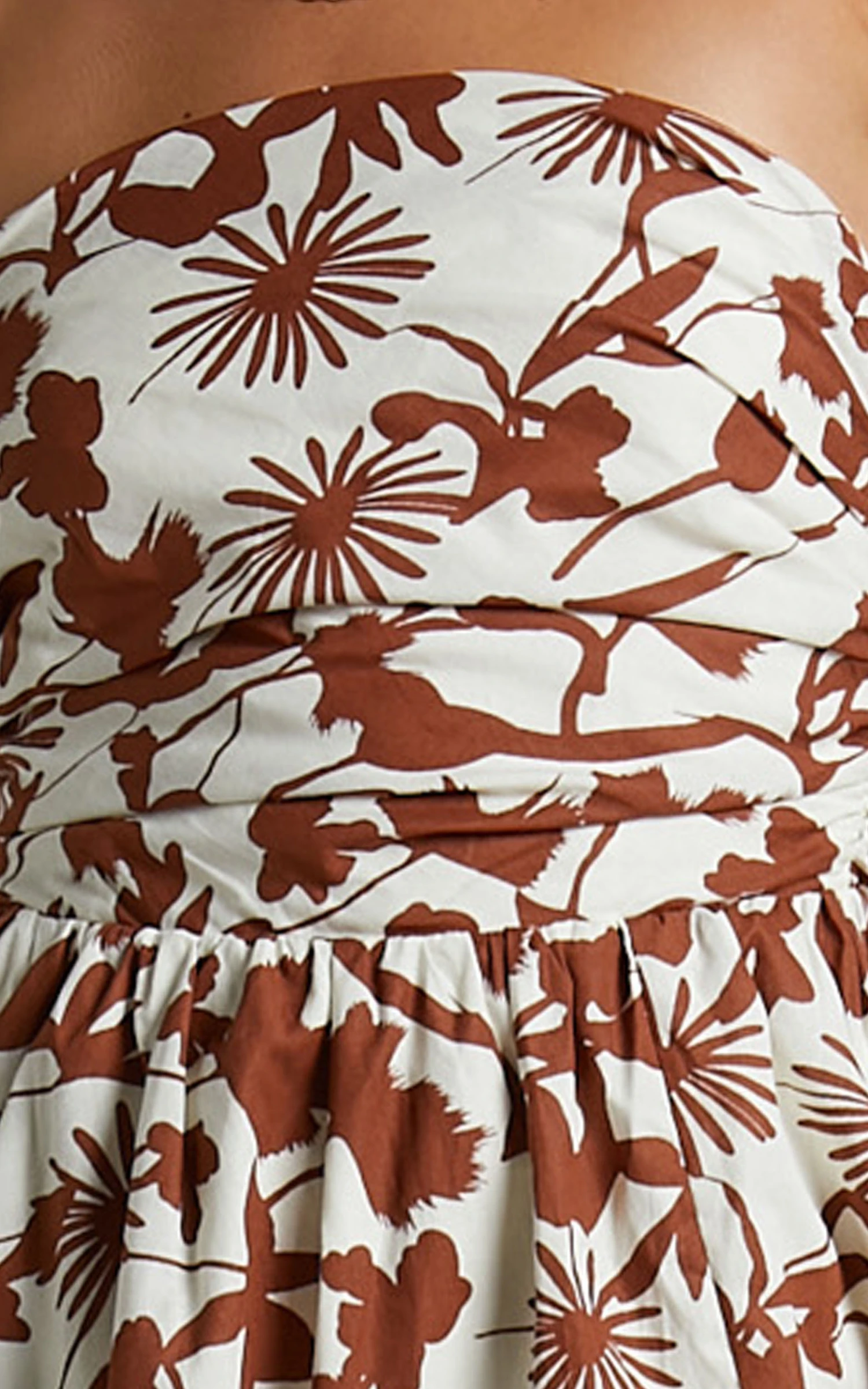 Showpo Evita Midi Dress - Ruched High Split Strapless Dress In Multi 9 Showpo Evita Midi Dress - Ruched High Split Strapless Dress In Multi - Image 9