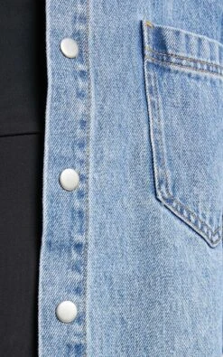 Showpo Faharra Shirt - Recycled Cotton Denim Shirt In Mid Blue Acid Wash 17 Showpo Faharra Shirt - Recycled Cotton Denim Shirt In Mid Blue Acid Wash -Showpo Women's Clothing Store Faharra Shirt Recycled Cotton Denim Shirt in Mid Blue Acid Wash 6