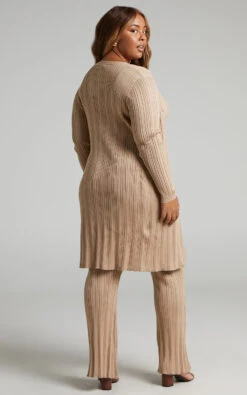 Showpo Farhana Rib Knitted Longline Cardigan In Beige -Showpo Women's Clothing Store Farhana Rib Knitted Longline Cardigan in Beige 2528ST22010057012529 2