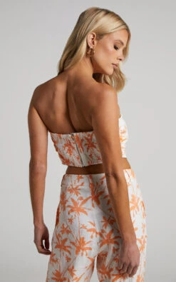 Showpo Fayella Top - Strapless Scarf Bandeau Top In Orange Palm 14 Showpo Fayella Top - Strapless Scarf Bandeau Top In Orange Palm -Showpo Women's Clothing Store Fayella Strapless Scarf Bandeau Top in Orange 2528ST22110019012529 7