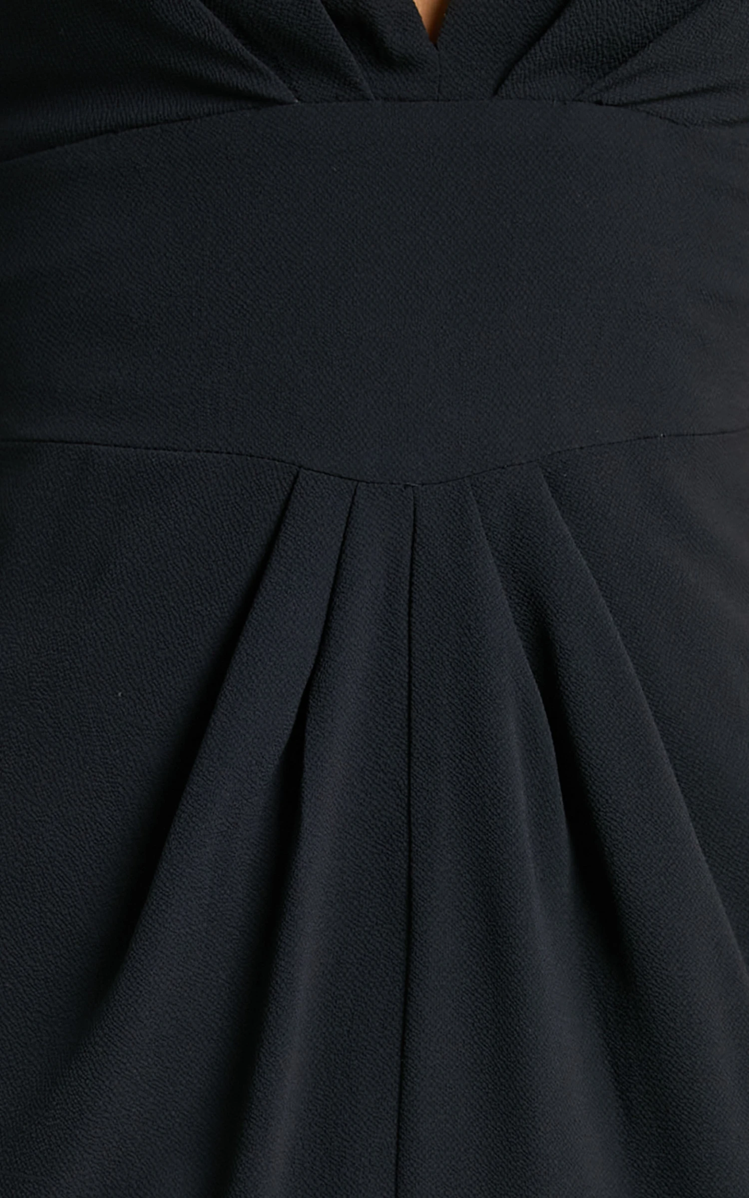 Showpo Fenella Sweetheart Drape Front Midi Dress In Black 6 Showpo Fenella Sweetheart Drape Front Midi Dress In Black - Image 6