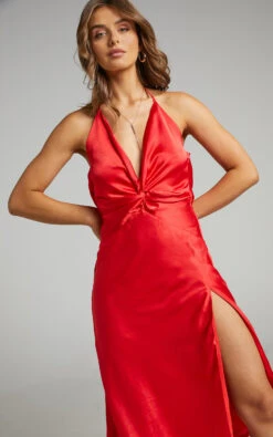 Showpo Florentina Twist Front Open Tie Back Midi Dress In Red 16 Showpo Florentina Twist Front Open Tie Back Midi Dress In Red -Showpo Women's Clothing Store Florentina Dress in Red 2528SD20120038042529 10