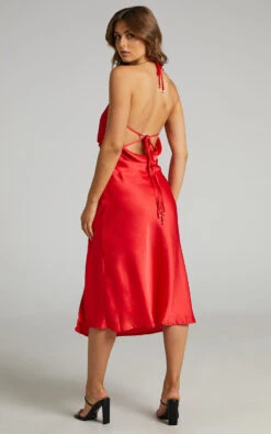 Showpo Florentina Twist Front Open Tie Back Midi Dress In Red 11 Showpo Florentina Twist Front Open Tie Back Midi Dress In Red -Showpo Women's Clothing Store Florentina Dress in Red 2528SD20120038042529 12