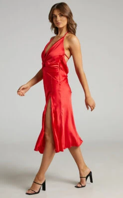 Showpo Florentina Twist Front Open Tie Back Midi Dress In Red 13 Showpo Florentina Twist Front Open Tie Back Midi Dress In Red -Showpo Women's Clothing Store Florentina Dress in Red 2528SD20120038042529 5