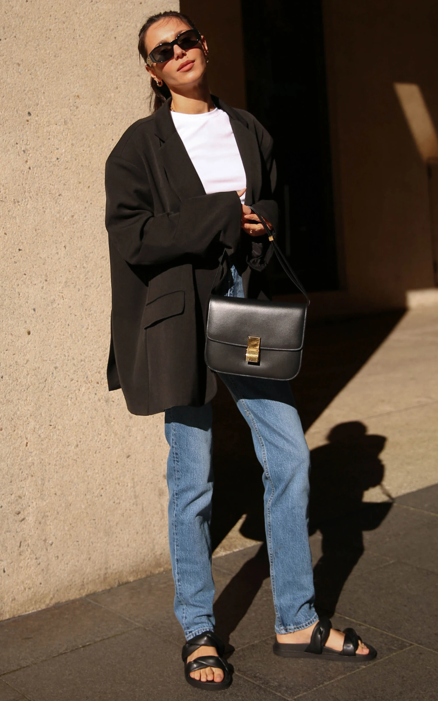 Showpo Amalea Oversized Boyfriend Blazer In Black 6 Showpo Amalea Oversized Boyfriend Blazer In Black - Image 6