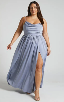Showpo Gemalyn Maxi Dress - Cowl Neck Thigh Split Dress In Sky Blue 12 Showpo Gemalyn Maxi Dress - Cowl Neck Thigh Split Dress In Sky Blue -Showpo Women's Clothing Store Gemalyn Maxi Dress Cowl Neck Thigh Split Dress in Sky Blue 1