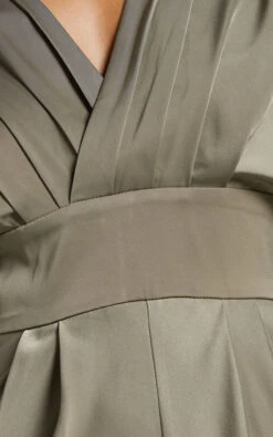 Showpo Gemalyn Maxi Dress - Angel Sleeve V Neck Split Dress In Olive 17 Showpo Gemalyn Maxi Dress - Angel Sleeve V Neck Split Dress In Olive -Showpo Women's Clothing Store Gemalyn Plunge Neck Gown with Front Split in Olive 5