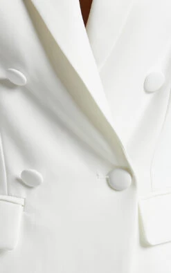 Showpo Genelyn Blazer - Double Breasted Blazer In White -Showpo Women's Clothing Store Genelyn Blazer Double Breasted Blazer in White 6