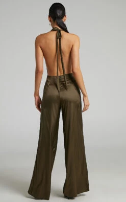 Showpo Haneen Plunge Cowl Neck Jumpsuit In Olive 12 Showpo Haneen Plunge Cowl Neck Jumpsuit In Olive -Showpo Women's Clothing Store Haneen Plunge Cowl Neck Jumpsuit in Olive 2528SP22040009012529 3