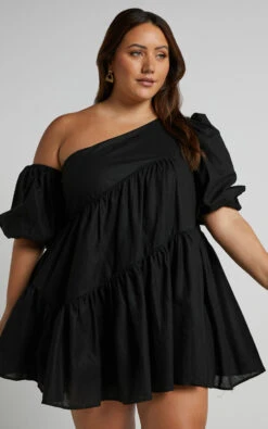Showpo Harleen Mini Dress - Asymmetrical Trim Puff Sleeve Dress In Black 13 Showpo Harleen Mini Dress - Asymmetrical Trim Puff Sleeve Dress In Black -Showpo Women's Clothing Store Harleen Mini Dress Asymmetrical Trim Puff Sleeve Dress in Black 15