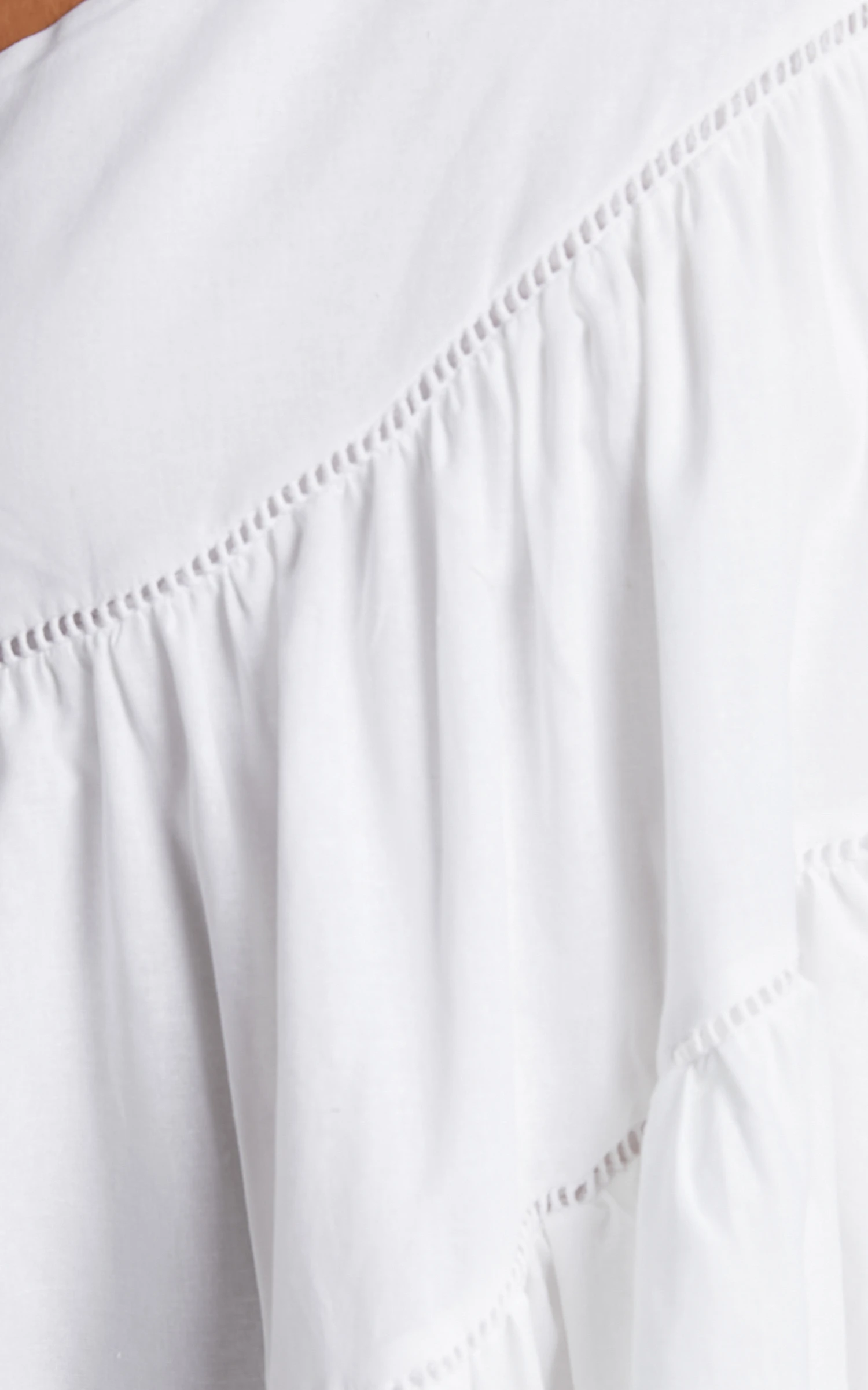 Showpo Harleen Mini Dress - Asymmetrical Trim Puff Sleeve Dress In White 9 Showpo Harleen Mini Dress - Asymmetrical Trim Puff Sleeve Dress In White - Image 9