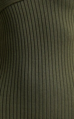 Showpo Hasanna Asymmetrical One Shoulder Long Sleeve Knit Midi Dress In Khaki -Showpo Women's Clothing Store Hasanna Asymmetrical One Shoulder Long Sleeve Knit Midi Dress in Khaki 8