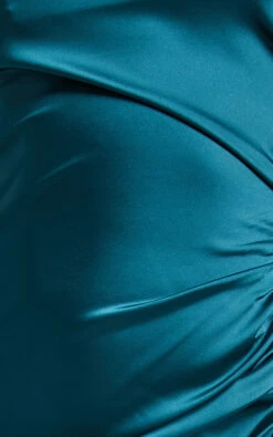 Showpo Hayien Midi Dress - Gathered Side Split Slip Dress In Teal 15 Showpo Hayien Midi Dress - Gathered Side Split Slip Dress In Teal -Showpo Women's Clothing Store Hayien Maxi Dress Gathered Side Split Slip Dress in Teal 5