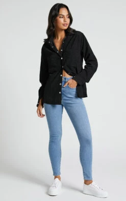 Showpo Hillevi Corduroy Shacket In Black 12 Showpo Hillevi Corduroy Shacket In Black -Showpo Women's Clothing Store Hillevi Corduroy Shacket in Black 7