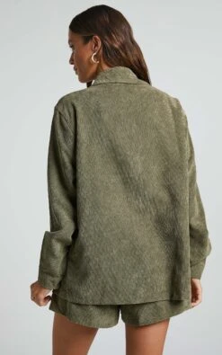 Showpo Hillevi Corduroy Shacket In Olive 12 Showpo Hillevi Corduroy Shacket In Olive -Showpo Women's Clothing Store Hillevi Corduroy Shacket in Olive 7